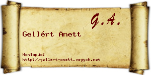 Gellért Anett névjegykártya